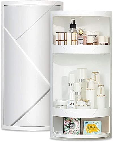 ZOSHOMI Orril Plastic Bathroom Corner Cabinet, Large -White- (Make in ...