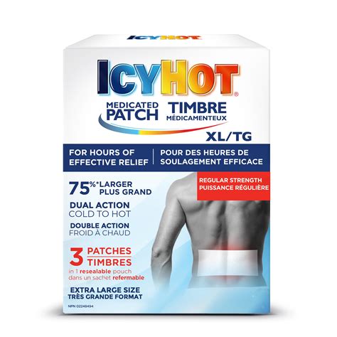 Icy Hot Medicated XL Pain Patch Large Patches for Temporary Arthritis ...