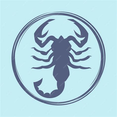 Premium Vector | Scorpion simple illustration logo design inside a circle