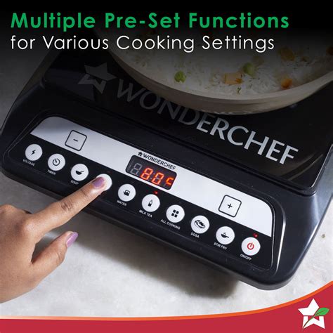 Power 1400W Induction Cooktop with 11 Preset Functions, Push Touch Con ...
