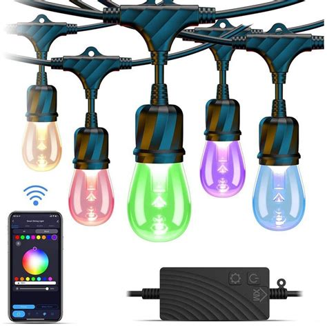 Image result for Color Changing Outdoor String Lights