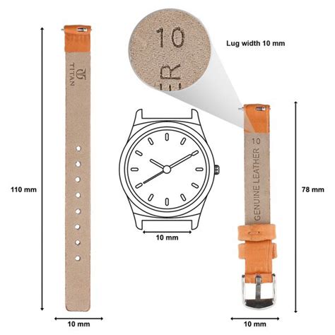 Buy Online 10 mm Orange Genuine Leather Strap for Women - 113107610sq/p ...