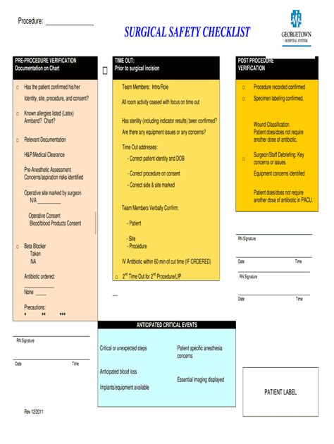 Image result for Critical Procedure Checklist