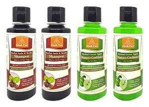 Buy Khadi Pure Amla Reetha Sls & Green Apple Sls Shampoo/Hair Cleanser ...