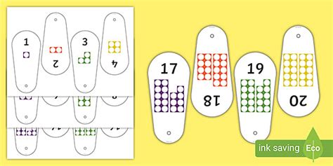 Number Shape Fan 1-20 (teacher made) - Twinkl