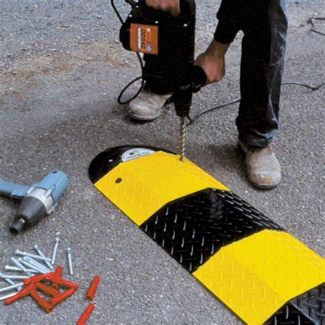 Ultimate Heavy Duty Rubber Speed Hump for Maximum Traffic Control - Arrow Safety - Medium - maximum of road hump