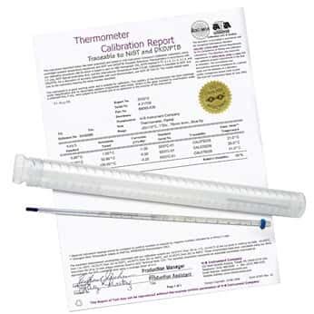 Digi-Sense Calibrated Liquid-In-Glass Thermometer, 1 to 61°C, 76 mm ...