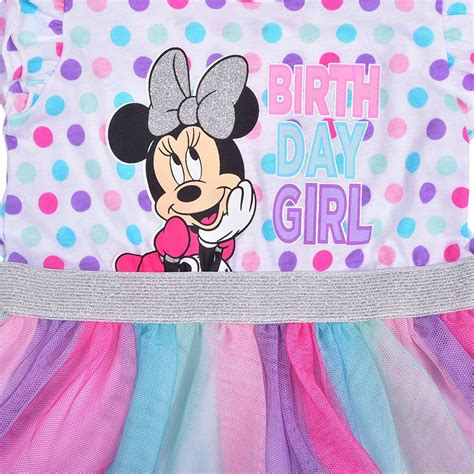 Buy Disney Girl's Minnie Mouse Polka Dot Birthday Girl Dress and Panty ...