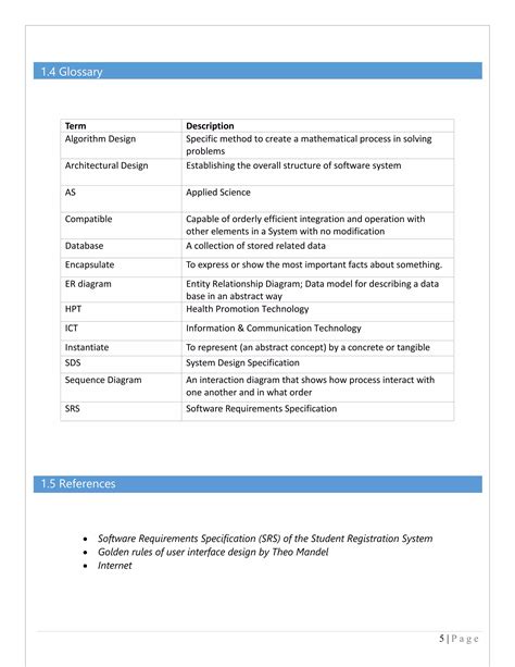 Example for SDS document in Software engineering | PDF