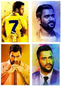 Captain Dhoni Big Jumbo Poster Fine Art Print - The Art Bundle posters ...
