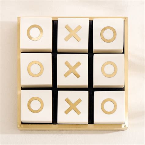Buy Evoke Grantley Wooden Tic Tac Toe Game Table Accent from Home ...