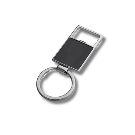 J132 – Large Metal Keychain With Opener | Gunmetal Plate – Florapeach