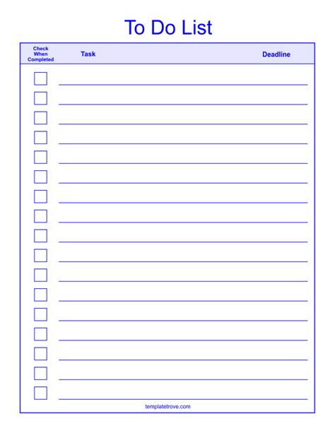 Checklist Printable