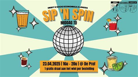 IMBIT x Socio Economica x Lingua: Sip n Spin MiddagTD, Café De Prof ...