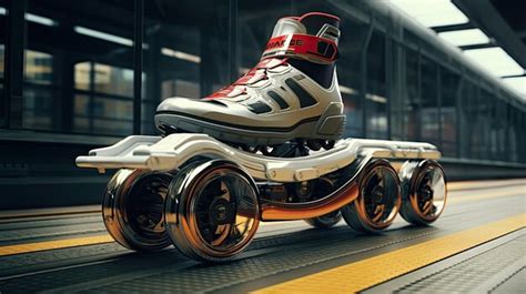Maglev roller skates glide transportation | Premium AI-generated image