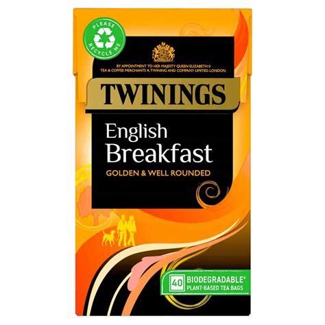 Twinings English Breakfast Tea – 40 Bags (Golden and Well Rounded ...
