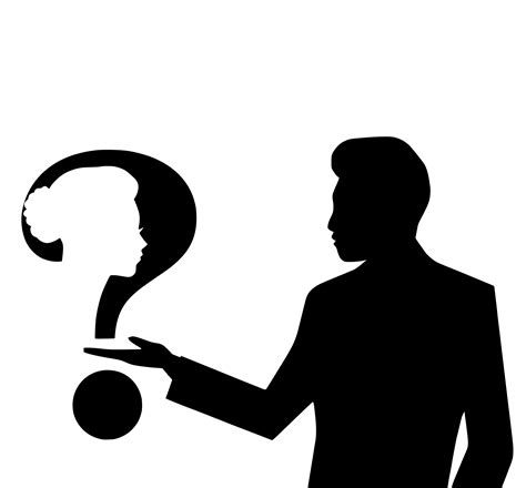 Question Mark Silhouette Woman