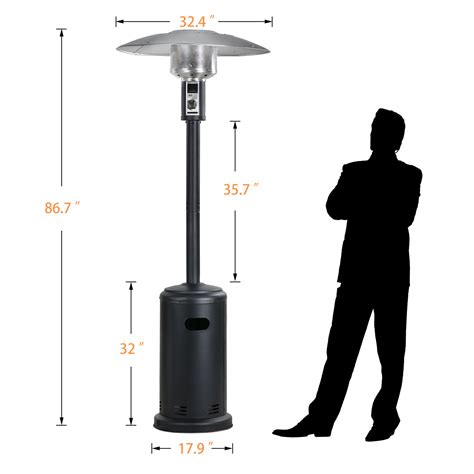 BALI OUTDOORS 40000BTU Patio Heater Propane Gas Outdoor Heater Standing ...