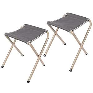 REDCAMP 2-Pack Folding Camp Stools for Adults, Sturdy Heavy Duty ...