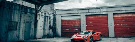 Download wallpaper Ferrari, Clouds, Garage, Hypercar, Sportscar, F8 ...