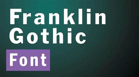 Franklin Gothic Font | Free Fonts Vault