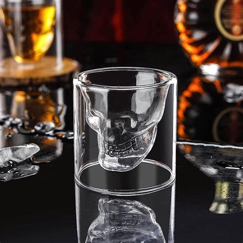 Melbify Skull Whiskey Glass | 200 ML | Double Walled Skull Shaped Whis ...