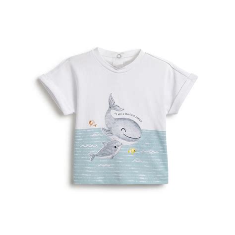 Chicco Boys Green Printed Cotton T-shirt Green - Top – Chicco India