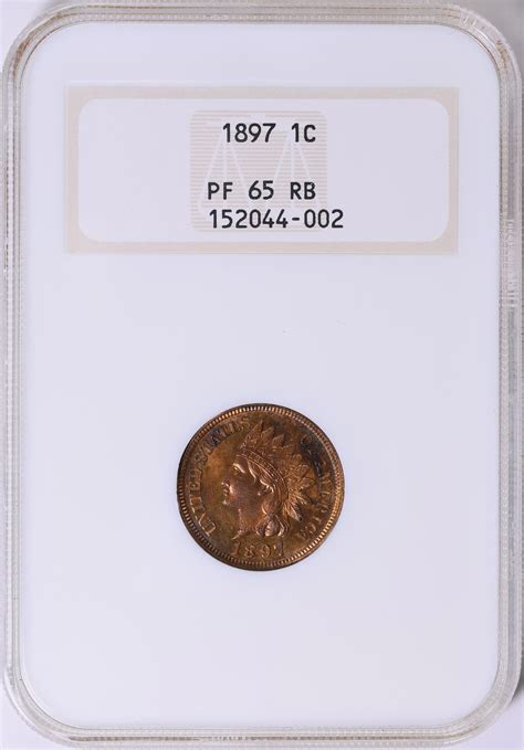 1897 Indian Cent NGC Proof-65 RB OH (Toned) (Item 1823799 ...
