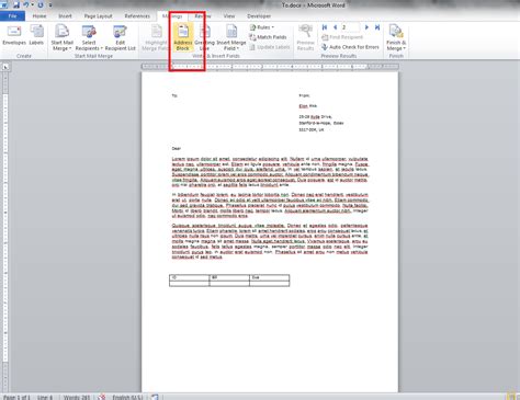 Image result for Word Mail Merge Labels with Address Block
