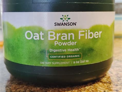 Organic Oat Bran Fiber Powder Dietary Supplement Nutrition Facts - Eat ...