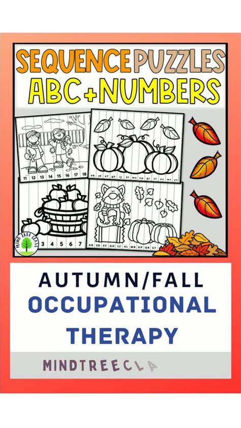 Autumn Sequencing Puzzles for learning letters and numbers ...