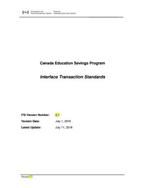 Fillable Online Interface Transaction Standards - canada.ca Fax Email ...