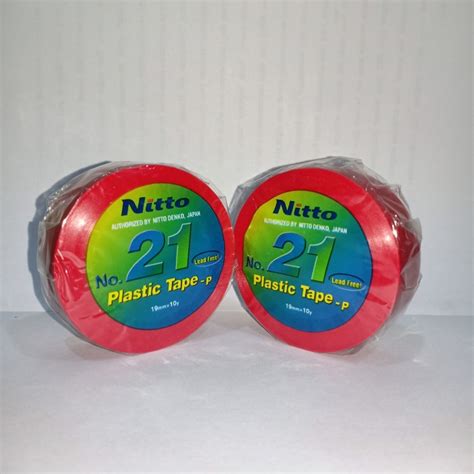 Jual Isolasi / solasi listrik pvc nitto merah ukuran 19mm x 10y ...