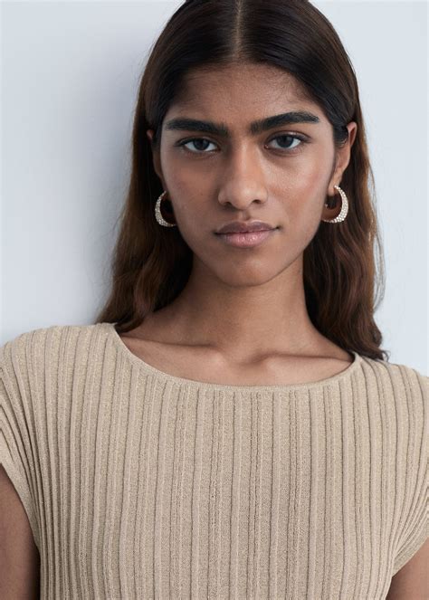 Knitted dress with shiny finish - Women | MANGO USA