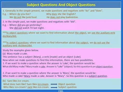 Image result for Examples Subject Question