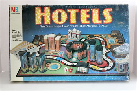 RESERVED: 1987 Hotels Board Game Milton Bradley, Complete, Unpunched ...