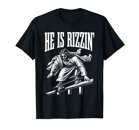He Is Rizzin Funny Jesus Skateboard Meme T-Shirt - Walmart.com