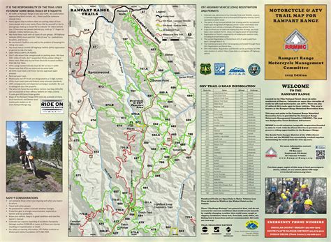 Rampart Range Trails Folded Map - Great Outdoors Adventures | On & Off ...