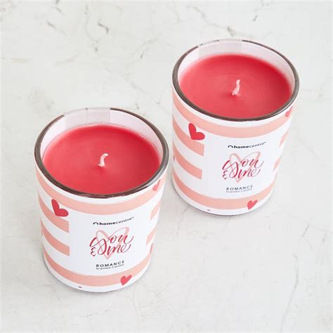 Buy Valentine Red Wax Scented Candle Jar Set - 220g - 2Pcs from Home ...