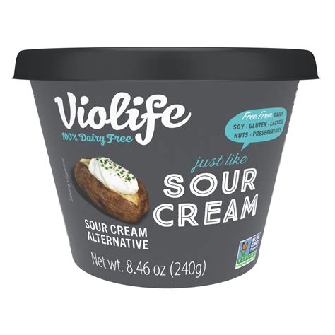 Violife Dairy-Free Vegan Sour Cream 8.46 oz Tub – Plant-Based, Gluten ...