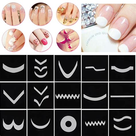 ccbeauty french nail stickers nail art diy french tip guides french ...