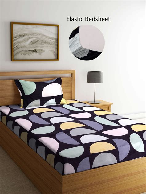 Super Soft Cotton Blend Single Size Fitted Bedsheet by Arrabi – ARRABI.IN