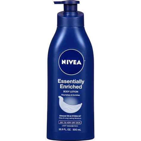 NIVEA Essentially Enriched Body Lotion, 16.9 Fl. Oz., 25% Bonus ...