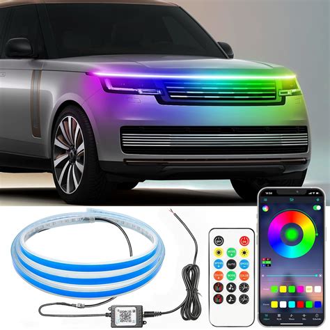 Amazon.com: Jushope 71 Inch Car Hood LED Light Strips, Dreamcolor ...