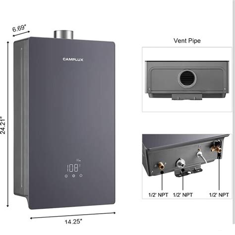 Camplux 4.22-GPM 102000-BTU Indoor Liquid Propane Tankless Water Heater ...