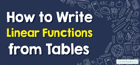 Image result for How to Write a Linear Function