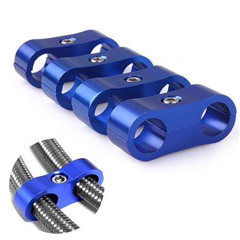 Buy 8AN Hose Separator Clamp Aluminum Fuel Line ing Divider Hose ...