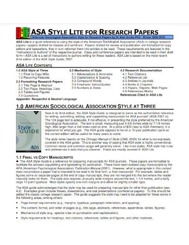 Image result for Example of Asa Style Paper