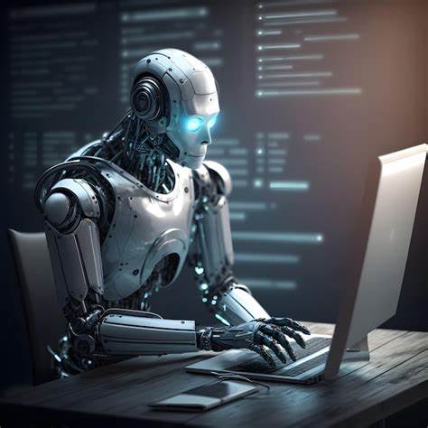 https://img.freepik.com/premium-photo/robot-cyborg-artificial-intelligence-works-on-a-computer-technological-background-databases_454018-1423.jpg