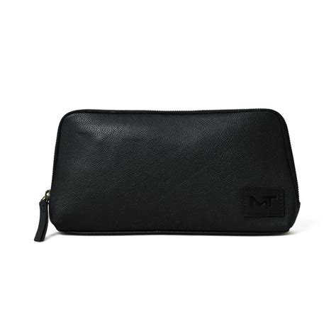 Classic Black Leather Clutch — MaheTri